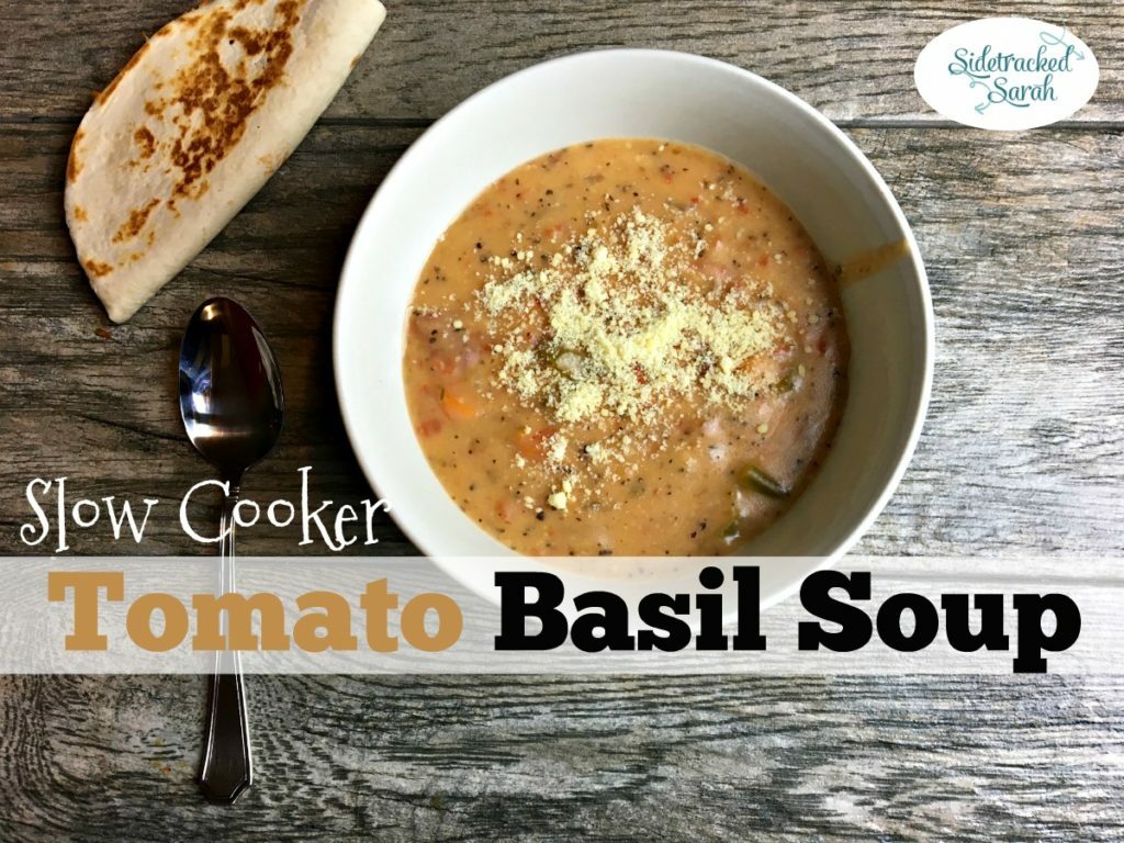 Slow Cooker Tomato Basil Soup Recipe Sidetracked Sarah 9276