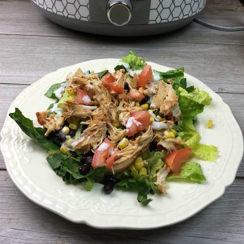 Southwestern Chicken Salad Chicken Is Made In The Slow Cooker Sidetracked Sarah 3977