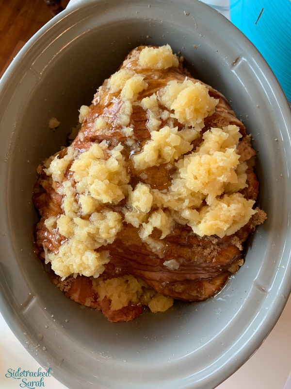 spiral ham in crockpot with brown sugar and pineapple juice